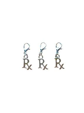 1 Pharmacy, Themed Silver RX Charm tor Keychains, Backpacks, Bags, & Bracelets